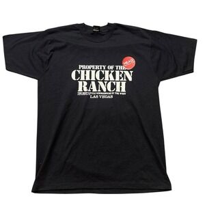 Vintage 1991 Chicken Ranch Las Vegas T-Shirt Head Instructor Screen Stars XL New